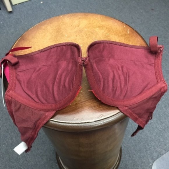 💦NWT Intimate Bra Eggplant/Ruby Color Pushup Padded Underwire - Picture 7 of 9
